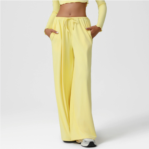 Wide-Leg Yoga Pants with Pockets