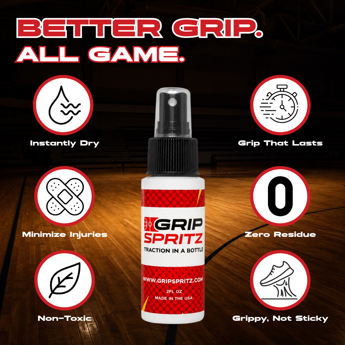 Grip Spritz Basketball Shoe Grip Spray Kit