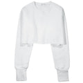 Fleece-Lined Cropped Sports Hoodie